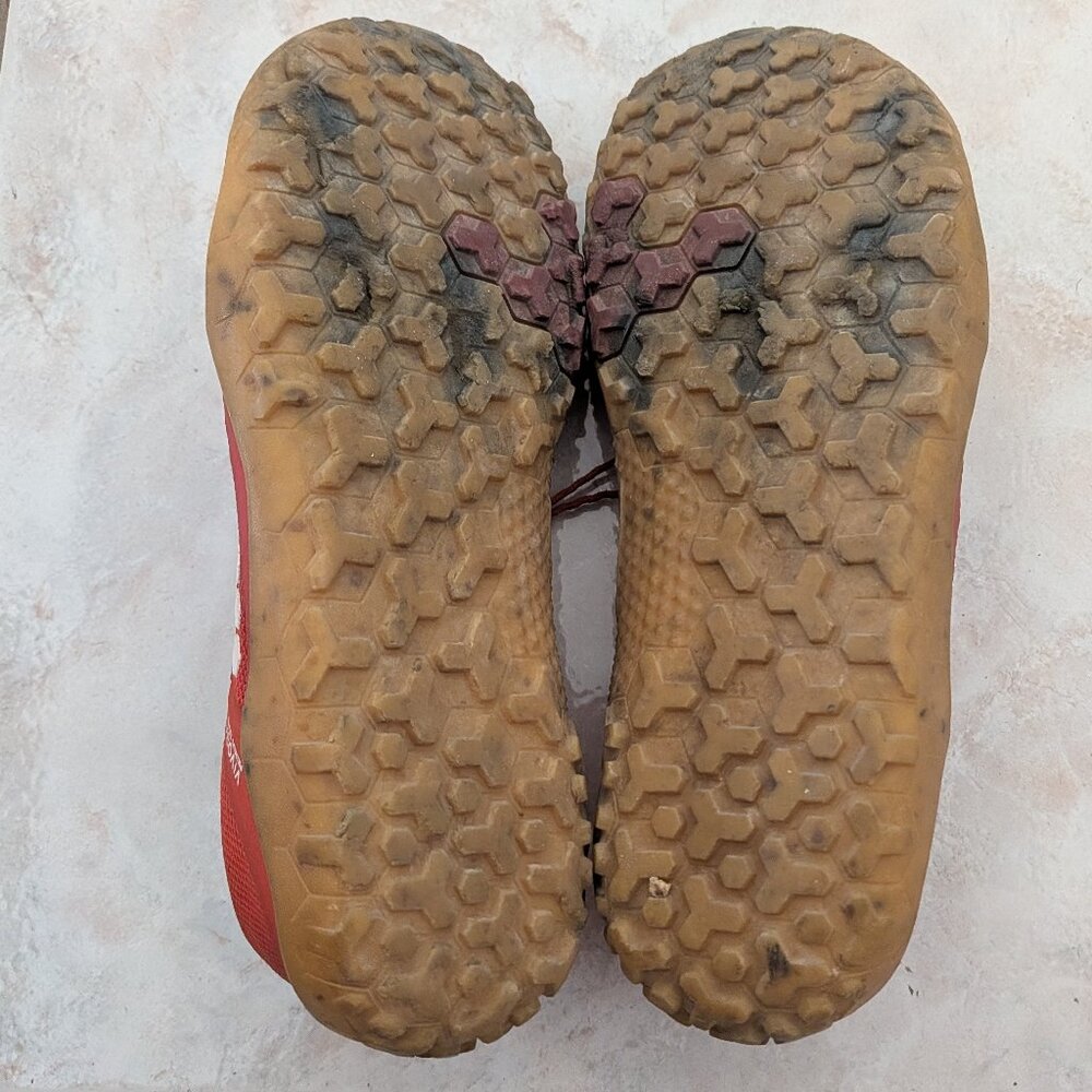 USED Vivobarefoot Mens Primus Trail II FG Textile Synthetic Fiery Coral Trainers - Picture 4 of 6